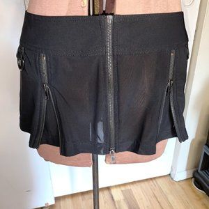LIP SERVICE- Black Powermesh Zip Mini Size- M